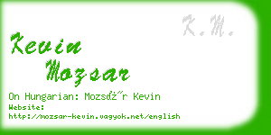 kevin mozsar business card
